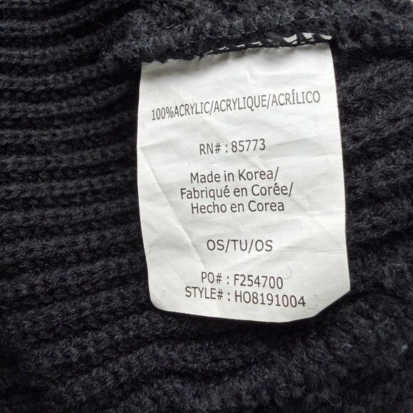 O’Neill Unisex Thick Ribbed Knit Beanie Black One Size - Picture 5 of 7